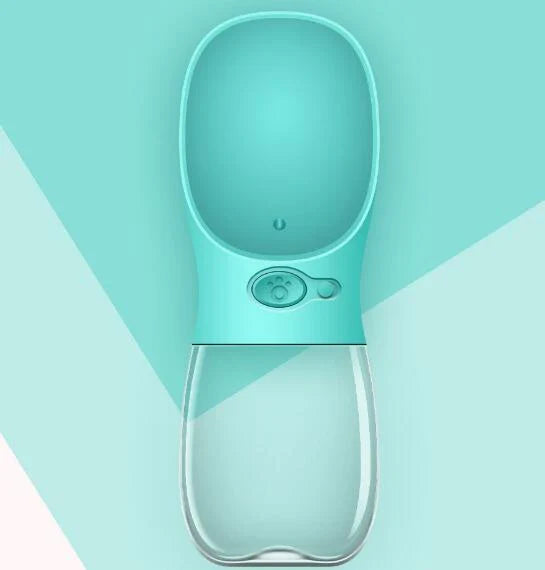 Durable and portable pet water bottle with one-touch button, suitable for outdoor activities with your furry friend