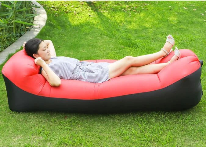 Premium inflatable air sofa in various colours, perfect for outdoor relaxation and leisure