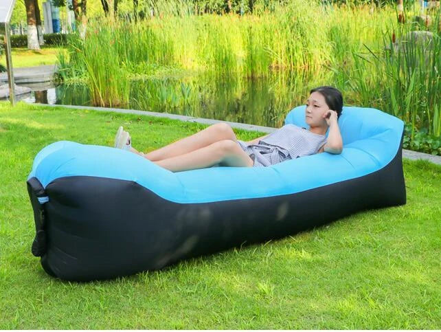 Premium inflatable air sofa in various colours, perfect for outdoor relaxation and leisure