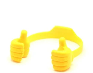 Versatile Thumbs-Up Phone Stand: A compact, adjustable phone holder with a playful, hands-free design for smartphones and tablets