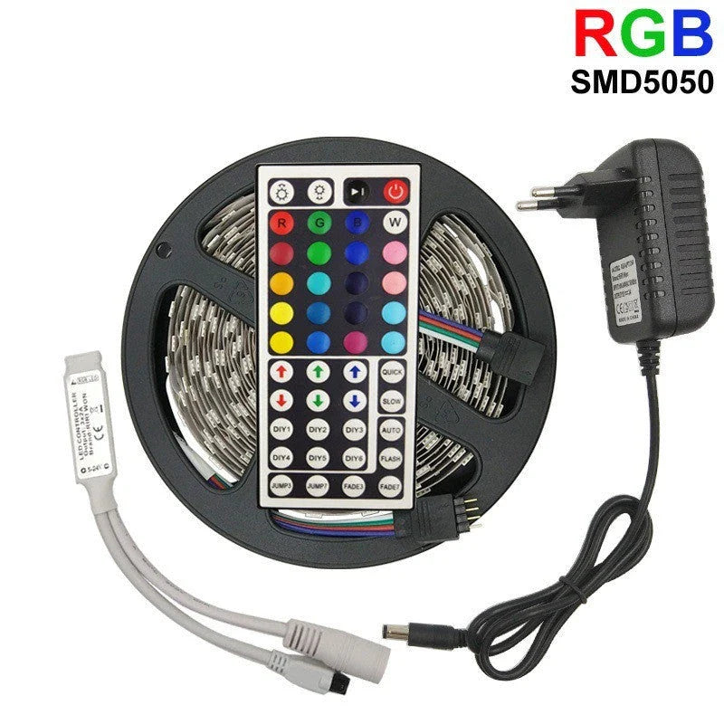 Premium RGB 5050 LED strip lights with vibrant colour options and versatile installation