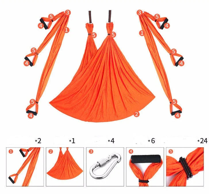 Premium Anti-Gravity Yoga Hammock for Aerial Dance and Fitness - Smooth Rotation, High-Strength Nylon Fabric, Versatile Design
