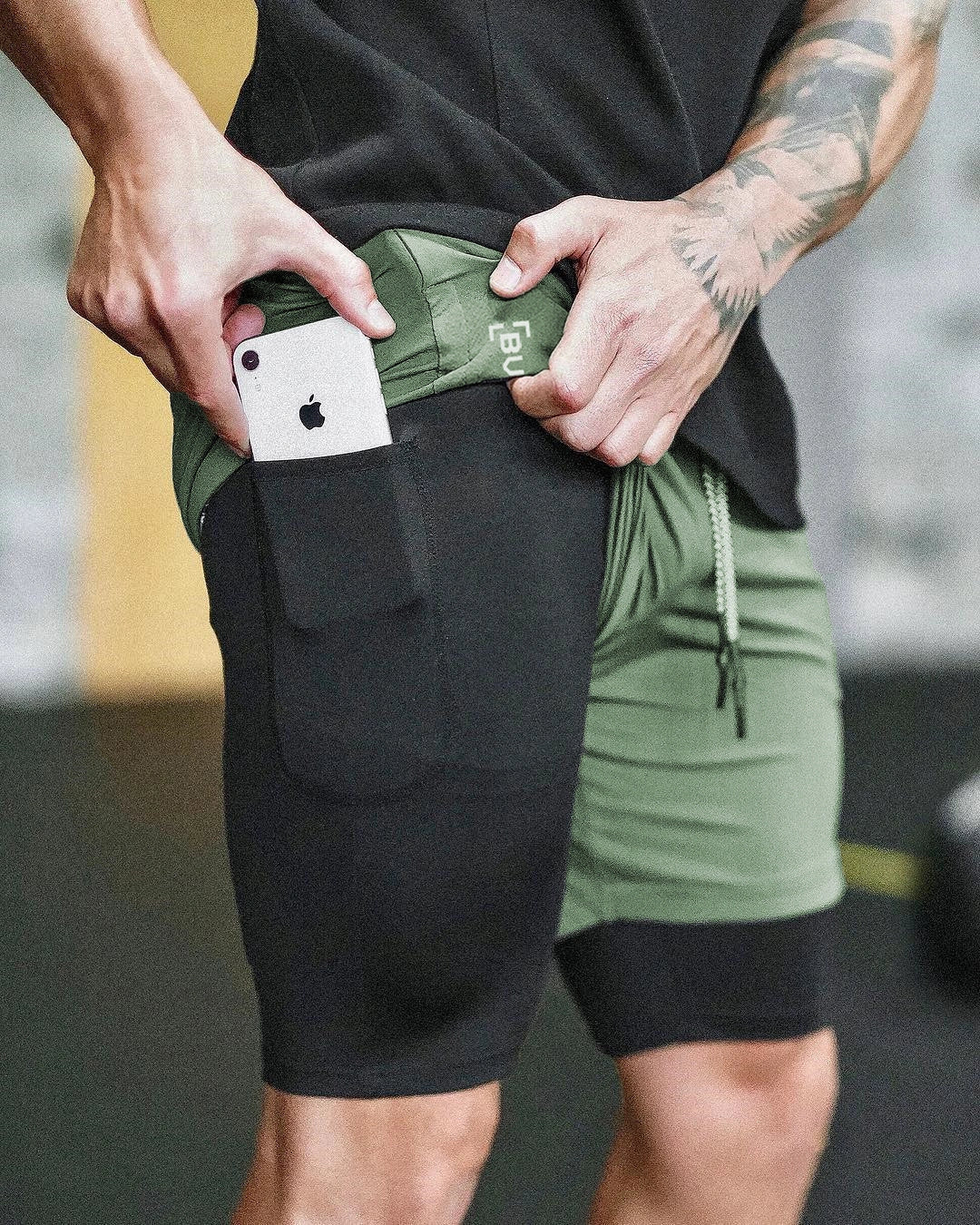 Premium breathable compression shorts with side pockets for enhanced comfort and performance during workouts