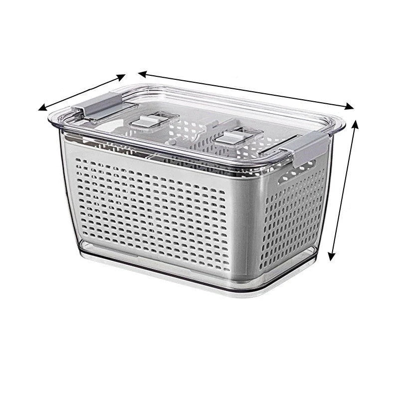 Premium food preservation containers for large capacity refrigerators, featuring customisable partitions, easy-to-clean design, and durable construction.