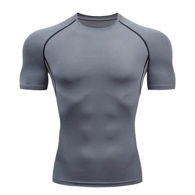 Solid colour quick-drying fitness short sleeve in milk silk and spandex blend
