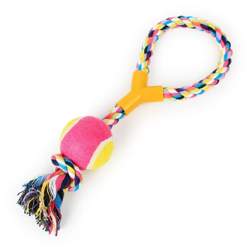 Durable, colourful chew toy with unique sucker design for dogs to play and maintain dental health
