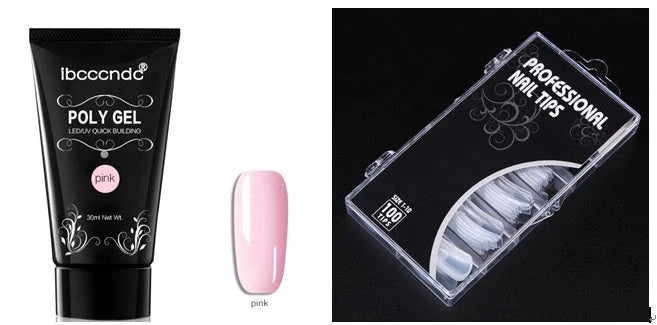 100-piece nail crystal set with rapid extension glue for DIY nail art