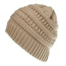 Stylish knitted wool beanie for British ladies with a discreet ponytail hole and a variety of vibrant colour options