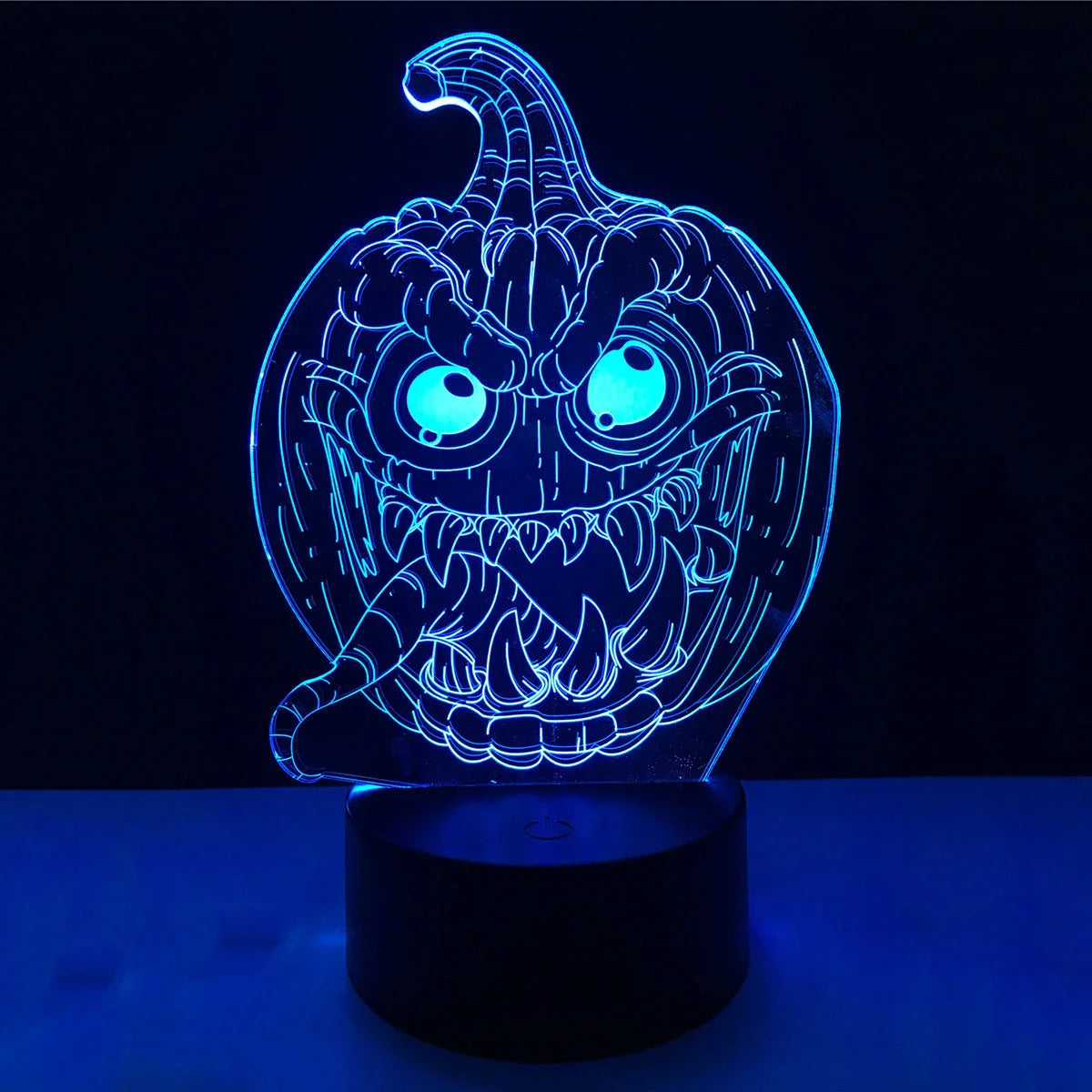 Enchanting pumpkin-shaped lantern with warm LED lights, perfect for Halloween decor and ambience