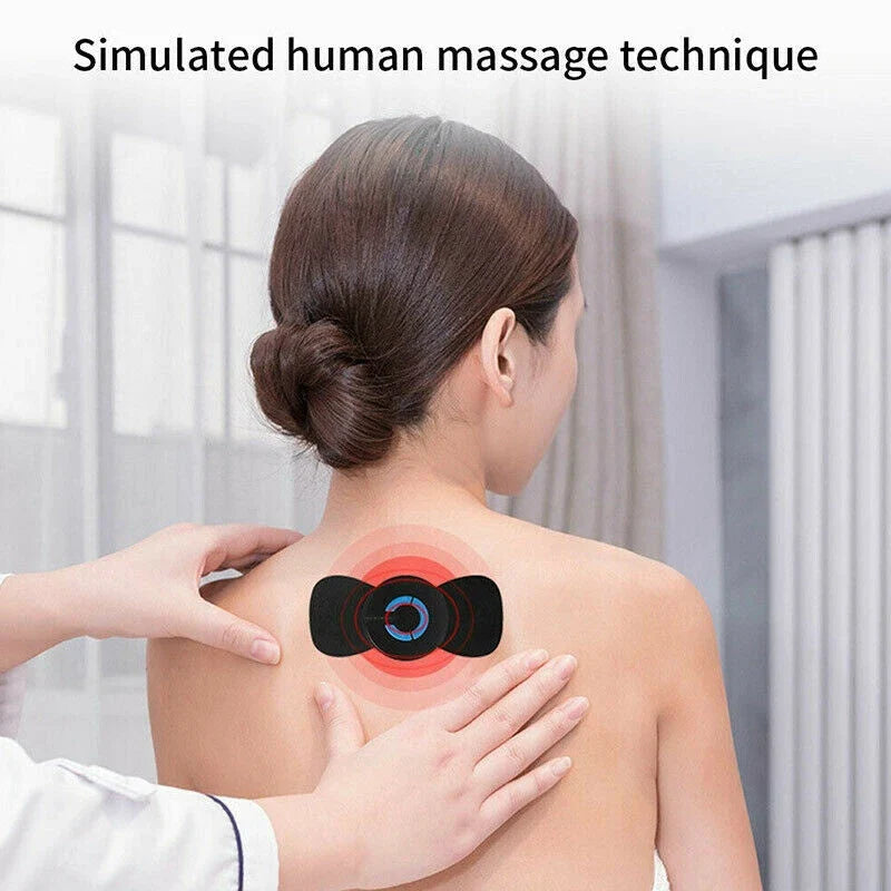 Compact rechargeable electric massager for relieving neck and shoulder tension