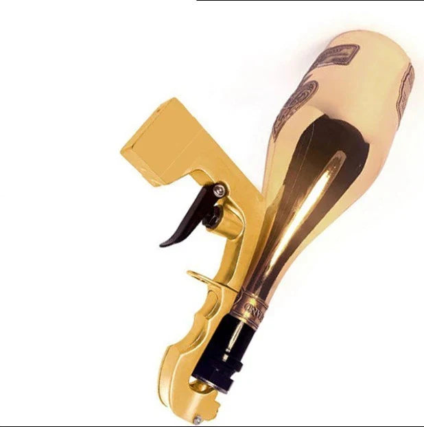 Versatile Champagne Sprayer with adjustable spray controls and stopper/pourer functionality for parties and celebrations