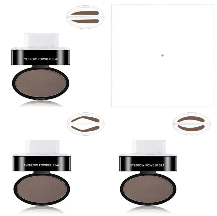 Precision Eyebrow Enhancing Makeup Kit with Stamp and Powder for Flawless Brows