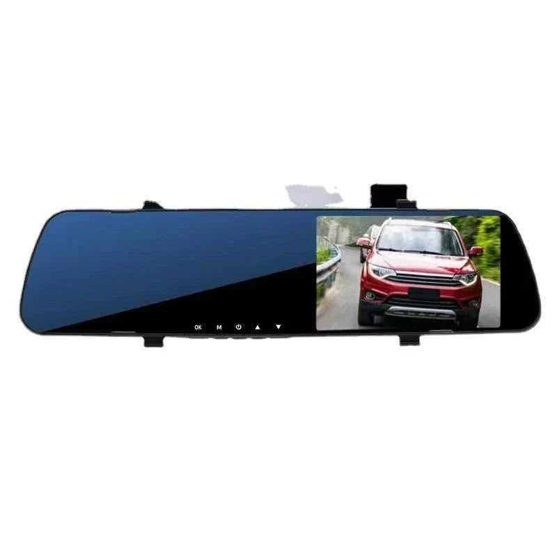High-Definition Rearview Mirror Driving Recorder with 1080P video, motion detection, and collision sensor for enhanced road safety