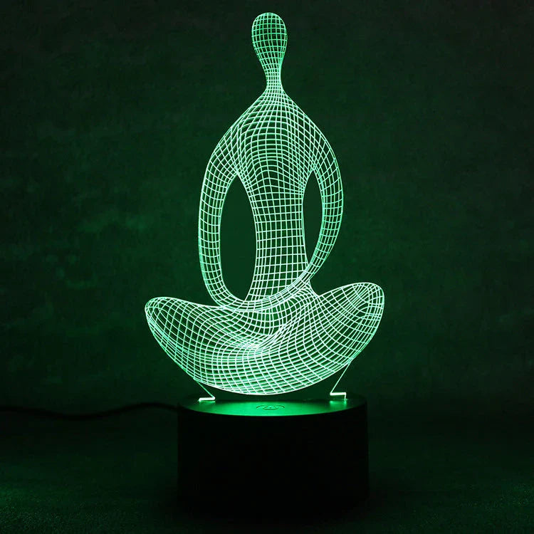 Magical 3D acrylic colour-changing night light with mesmerising 3D display and custom lighting modes