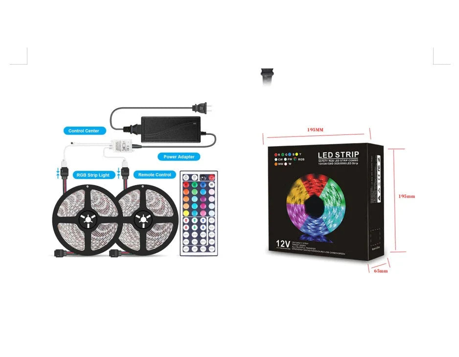 Premium RGB 5050 LED strip lights with vibrant colour options and versatile installation