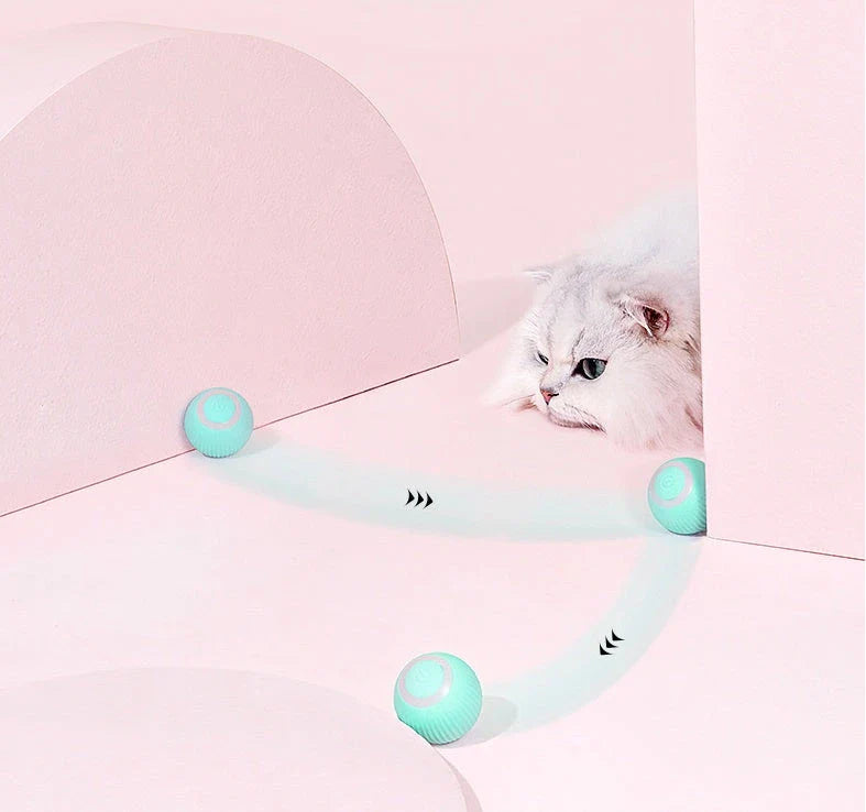 Interactive automatic cat toy ball with bionic motion and intelligent obstacle avoidance system