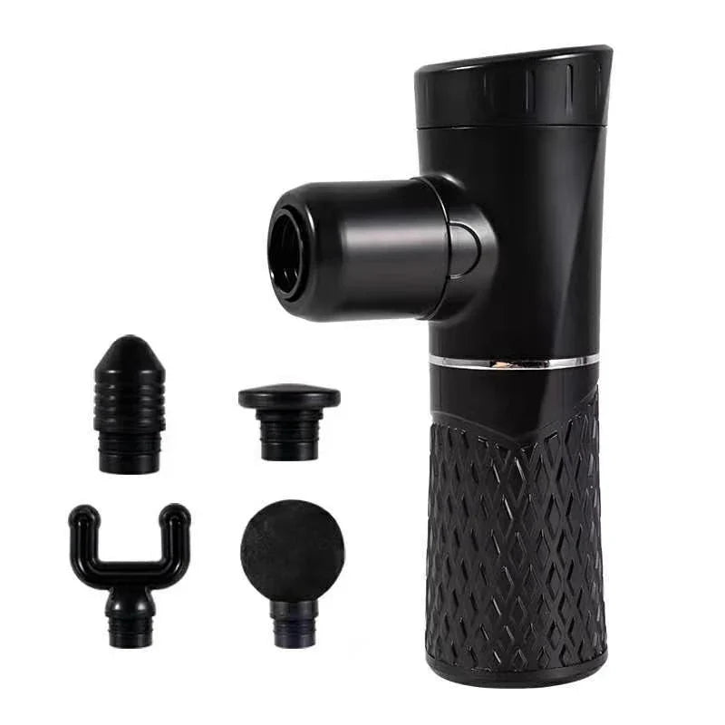 Powerful 32-speed Massage Gun with LCD Display and 4 Interchangeable Massage Heads for Muscle Relief and Relaxation