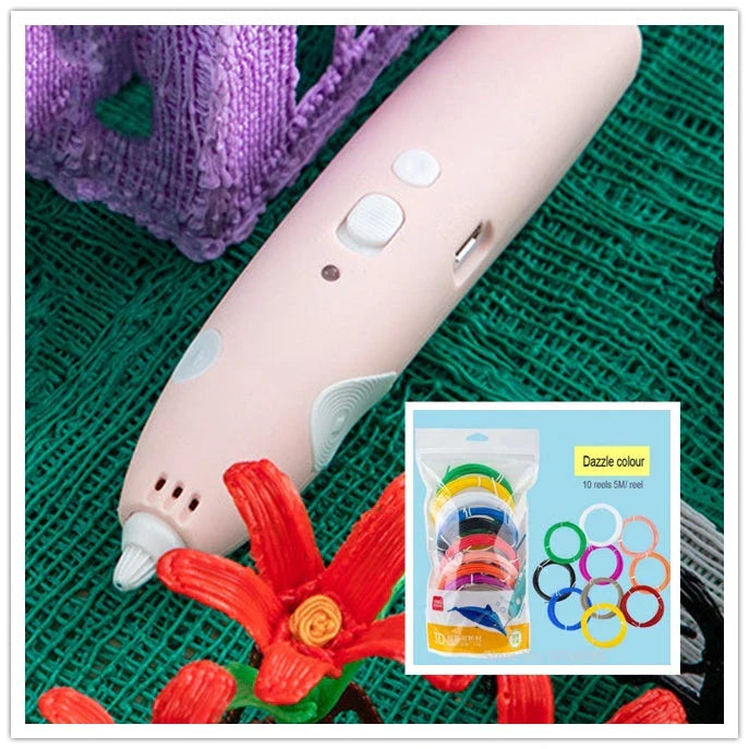 A 3D drawing pen with an LED display, allowing users to create unique, three-dimensional artworks and designs.