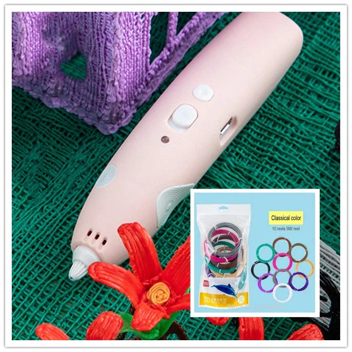 A 3D drawing pen with an LED display, allowing users to create unique, three-dimensional artworks and designs.