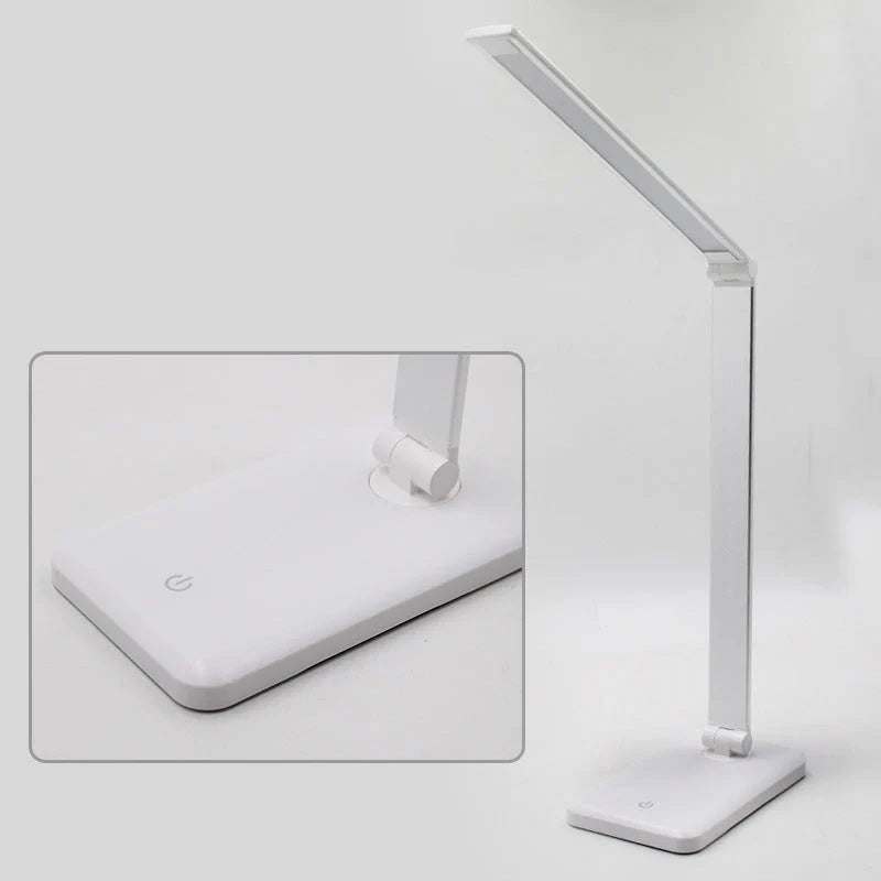 Premium wireless charging LED desk lamp with adjustable lighting, auto-timer, and foldable design for a customisable workspace