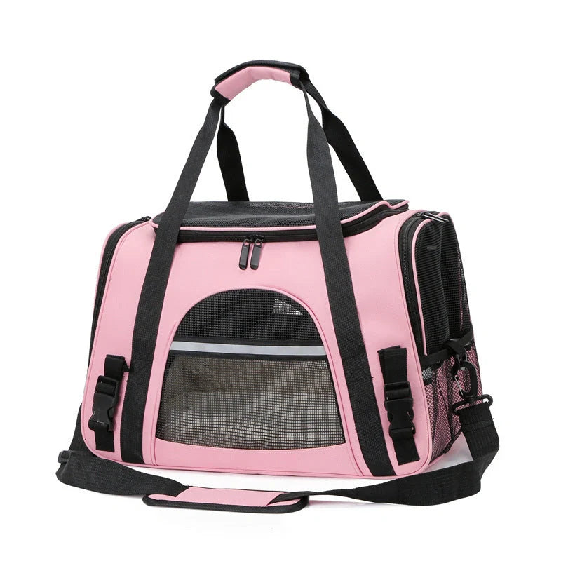 Portable pet backpack carrier for cats and small dogs, airline approved, in various colors