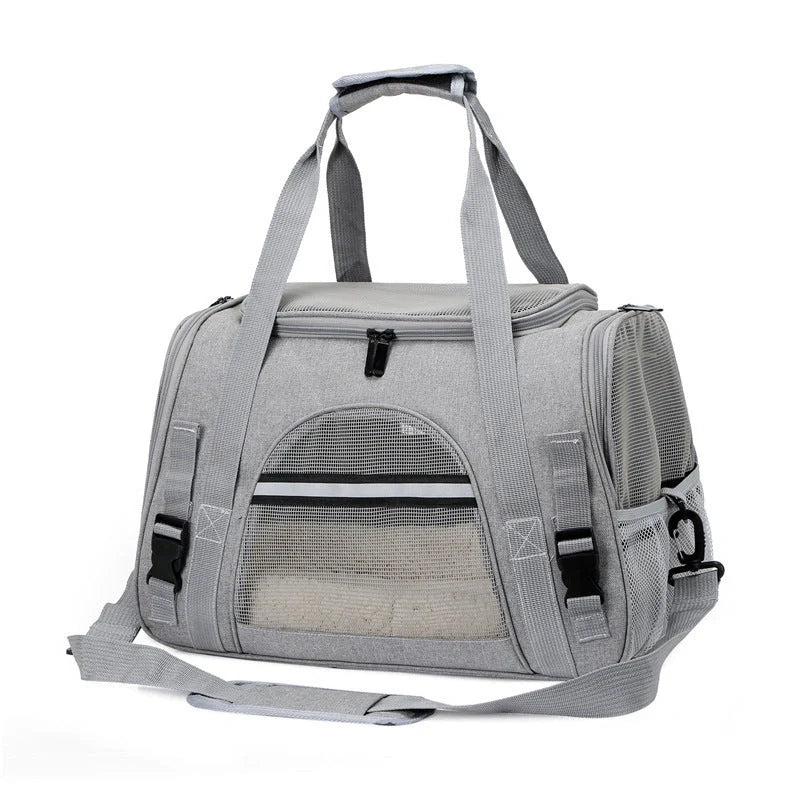 Portable pet backpack carrier for cats and small dogs, airline approved, in various colors