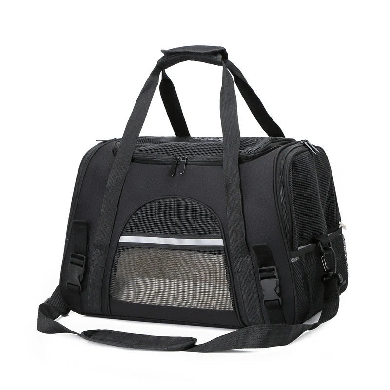 Portable pet backpack carrier for cats and small dogs, airline approved, in various colors