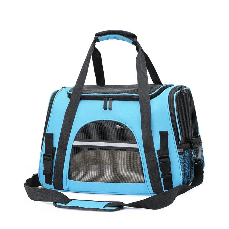 Portable pet backpack carrier for cats and small dogs, airline approved, in various colors