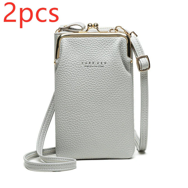 Stylish PU leather shoulder bag featuring a lychee pattern design in a range of vibrant colours
