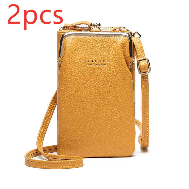 Stylish PU leather shoulder bag featuring a lychee pattern design in a range of vibrant colours