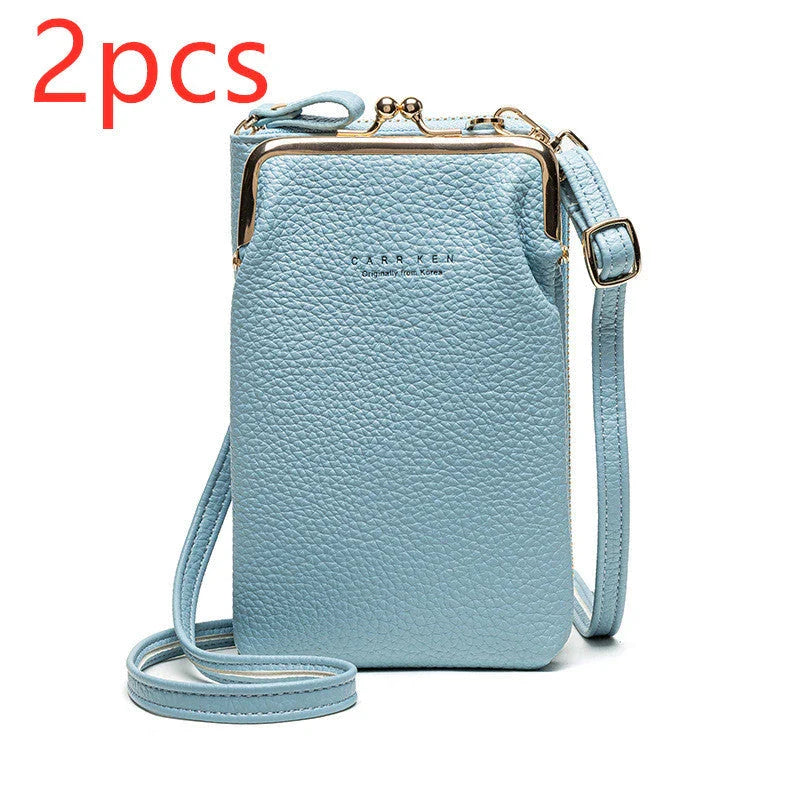 Stylish PU leather shoulder bag featuring a lychee pattern design in a range of vibrant colours