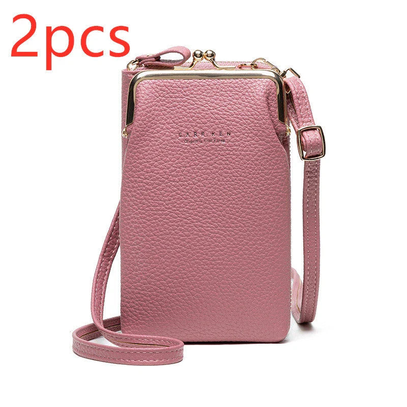Stylish PU leather shoulder bag featuring a lychee pattern design in a range of vibrant colours
