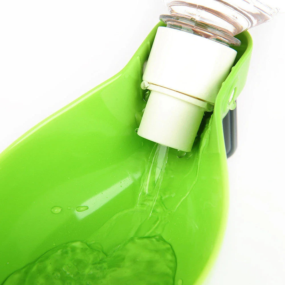 Portable pet water bottle with detachable bowl for convenient hydration while traveling with your dog or cat