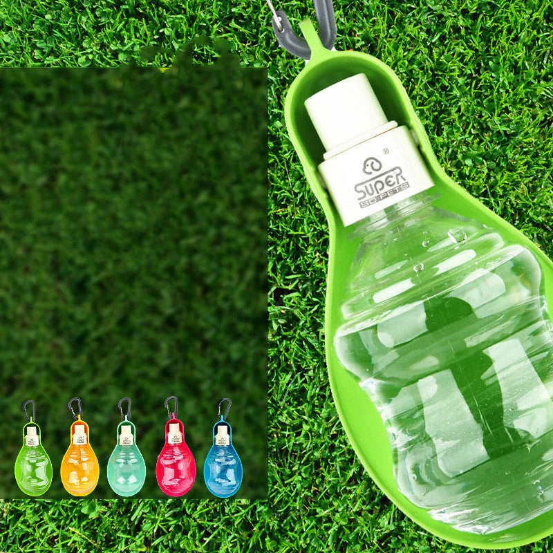 Portable pet water bottle with detachable bowl for convenient hydration while traveling with your dog or cat
