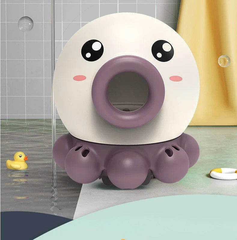 Octopus Fountain Bath Toy with spinning water spray for interactive water play