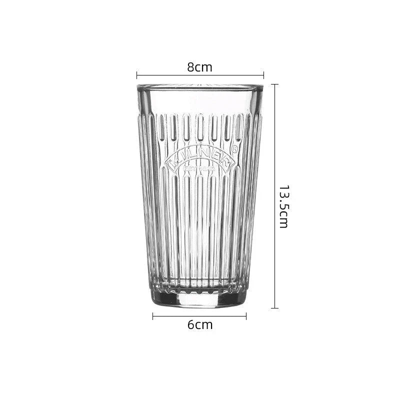 A stylish glass beverage dispenser with a sleek faucet, perfect for serving chilled drinks at home or events.