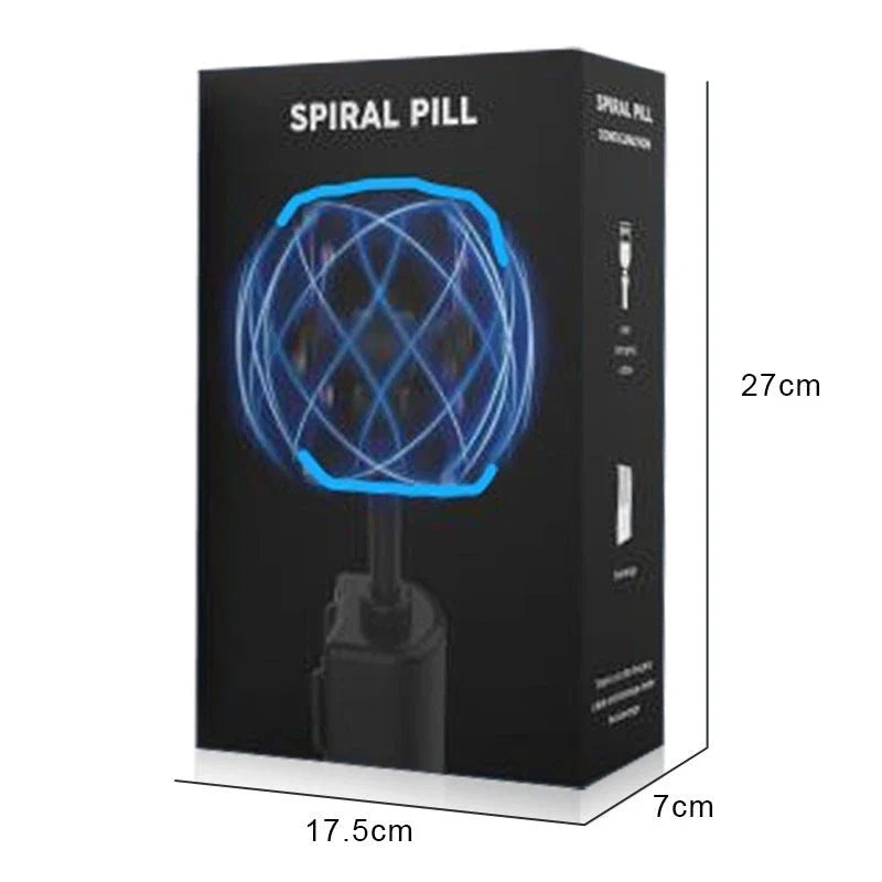 Adjustable Spiral Lamp Generator with mesmerising rotating lights and customisable effects