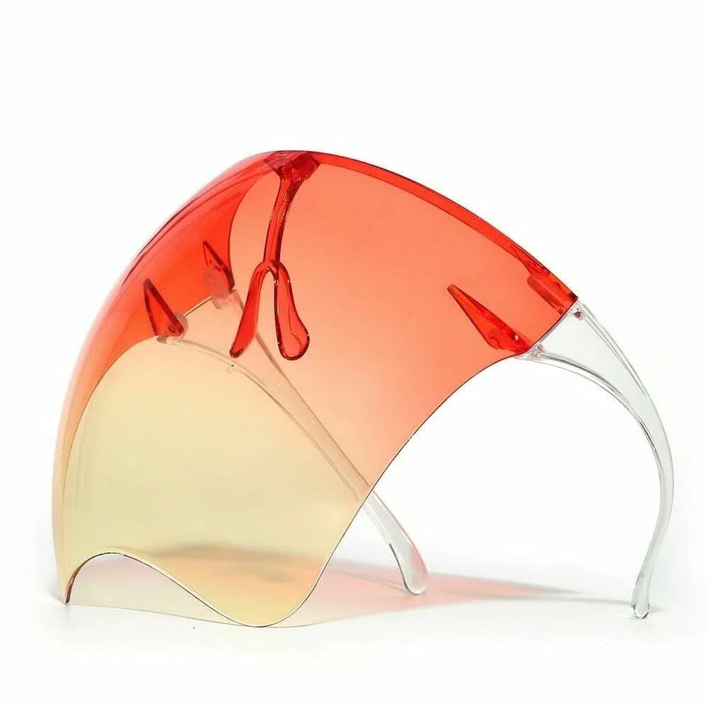 Premium multi-function face shield glasses with anti-fog coating, durable plastic frame, and crystal-clear lenses for sun protection and safety