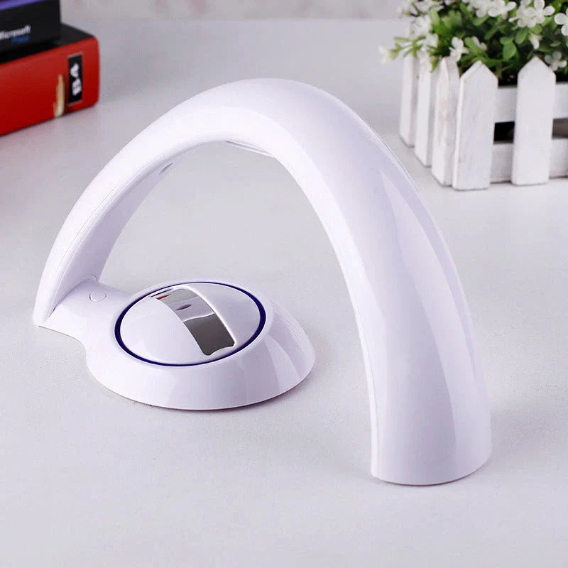 Enchanting rainbow projection lamp with vibrant multi-coloured LED lighting, creating a calming, relaxing atmosphere in the bedroom