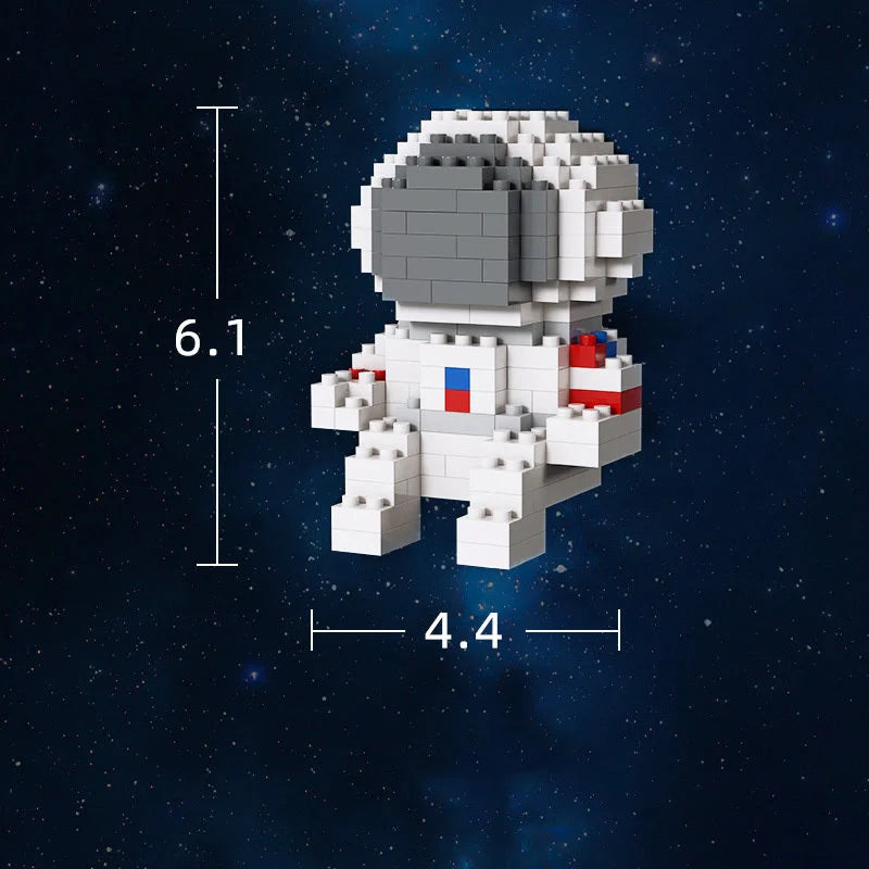DIY Mini Astronaut Building Blocks for children, educational toy with 100-200 pieces