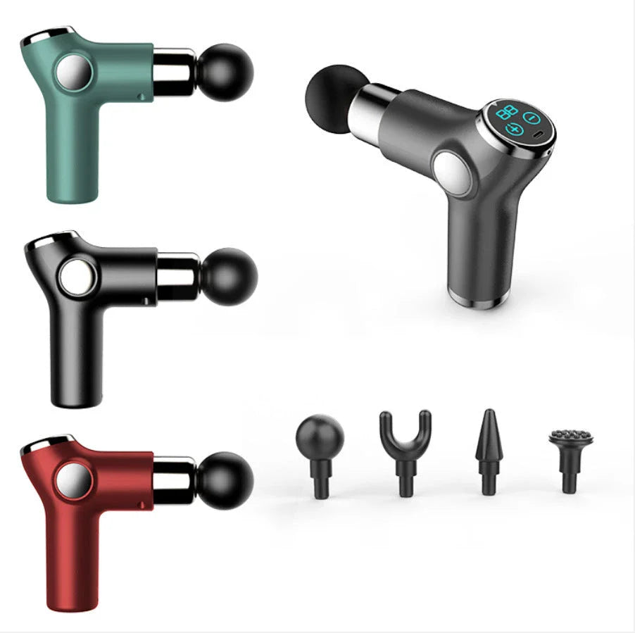 Deep Tissue Vibration Massager with 32 speed settings, ergonomic grip, and interchangeable massage heads for full-body relief