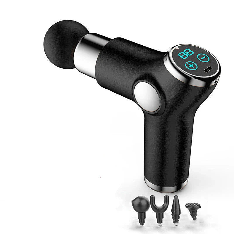 Deep Tissue Vibration Massager with 32 speed settings, ergonomic grip, and interchangeable massage heads for full-body relief