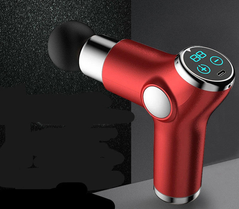 Deep Tissue Vibration Massager with 32 speed settings, ergonomic grip, and interchangeable massage heads for full-body relief