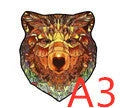 Charming wooden animal puzzles featuring a variety of wild creatures like foxes, wolves, and owls, perfect for a unique Christmas gift.