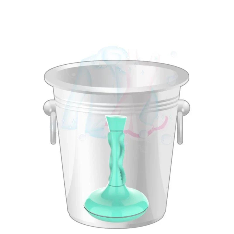 Compact ultrasonic washing machine with a 360-degree vortex rod for thorough, quiet cleaning on the go