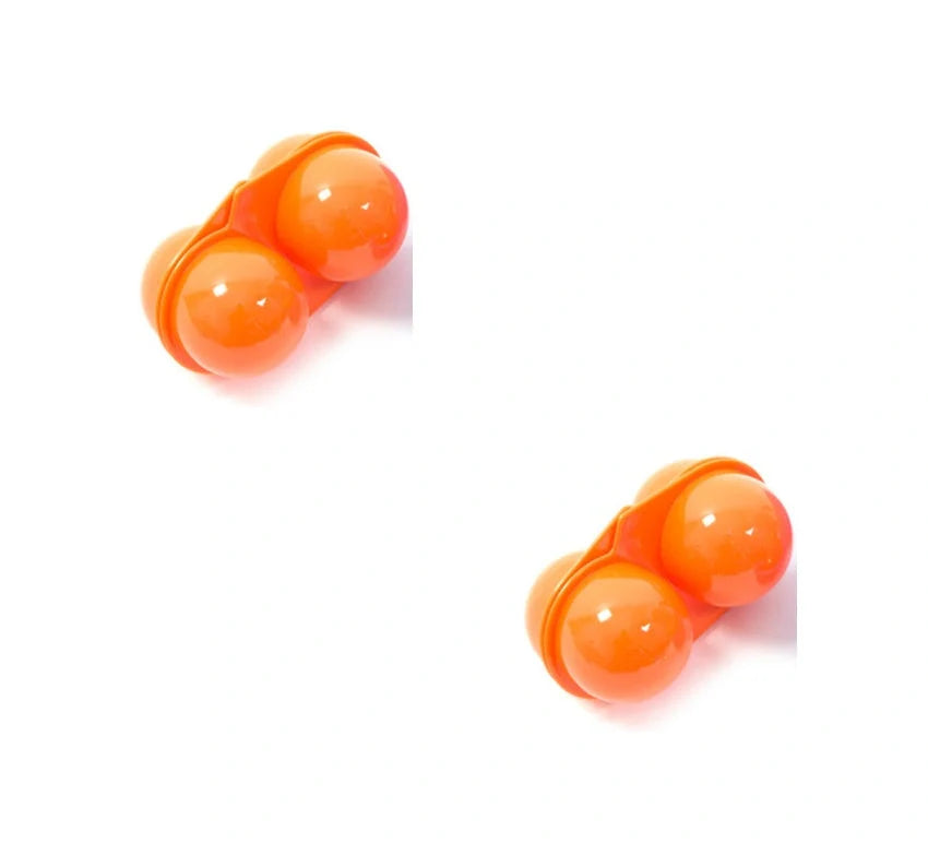 Orange portable ABS plastic egg storage box for camping and picnics