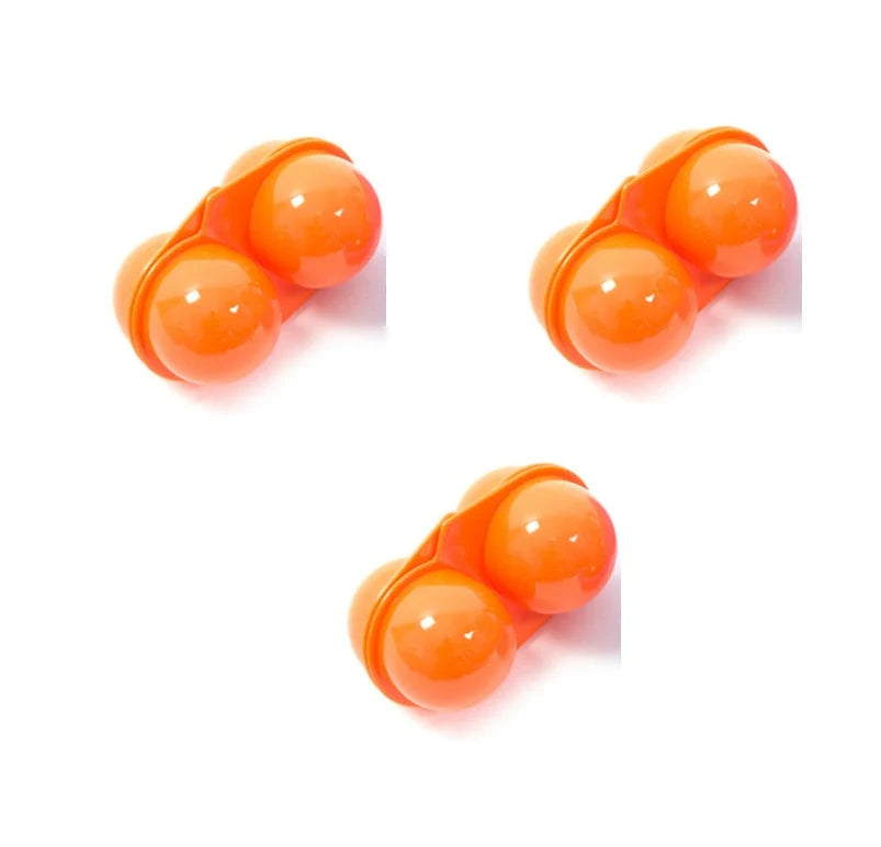 Orange portable ABS plastic egg storage box for camping and picnics