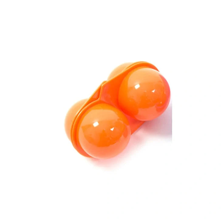 Orange portable ABS plastic egg storage box for camping and picnics