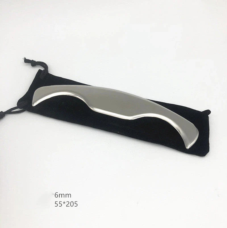 Premium stainless steel Gua Sha massage tools for deep tissue relief, muscle recovery, and enhanced circulation