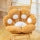 Plush office chair cushion with adorable paw-shaped design in various colors and sizes